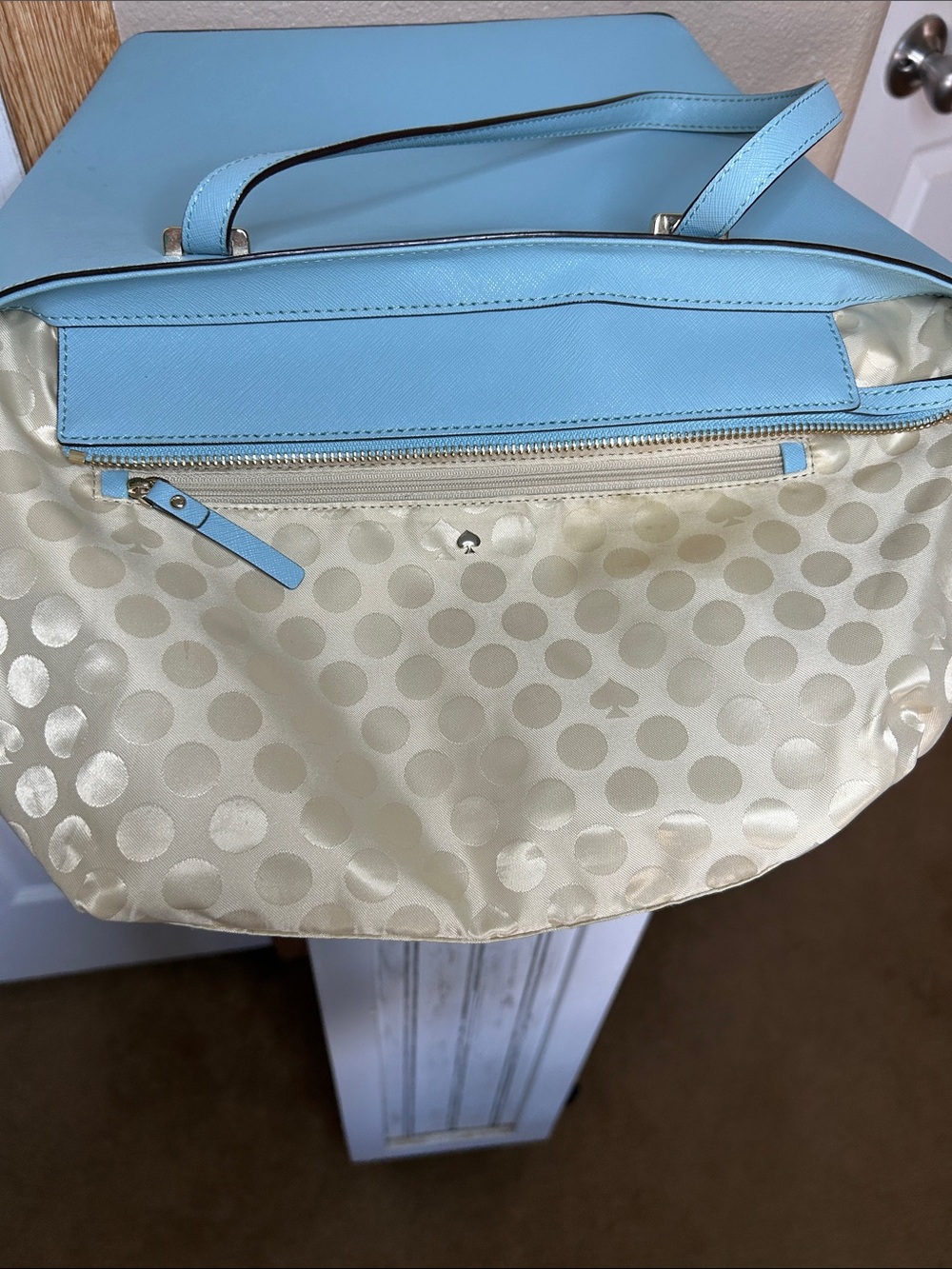 Kate Spade Cedar Street Mini Harmony Tote Atollblue Saffiano Leather - Picture 7 of 8